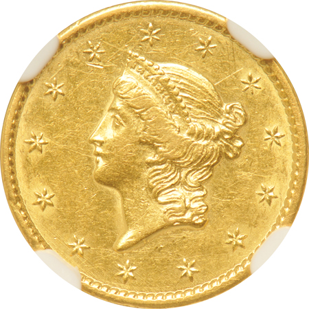 1849 Closed Wreath AU-58, and an 1849 Open Wreath AU-55, both NGC