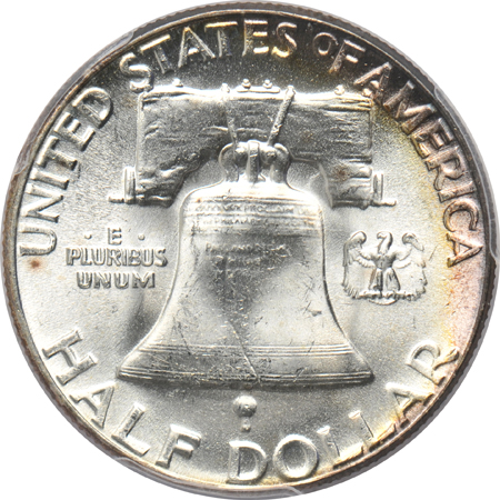 Ten Franklin half-dollars, all PCGS MS-65