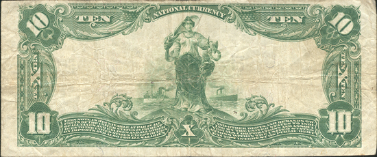 1902 $10 Blue Seal - Marissa, IL Charter #6691 - VF