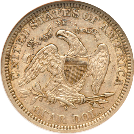 1873-S Arrows NGC AU-53