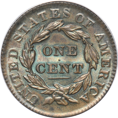 1832 Medium Letters PCGS MS-63 CAC