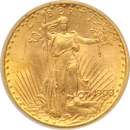 Two 1908 No Motto PCGS MS-64