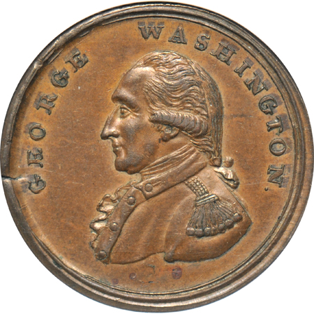 (1795) Washington Liberty & Security 1P, Plain Border NGC AU-58