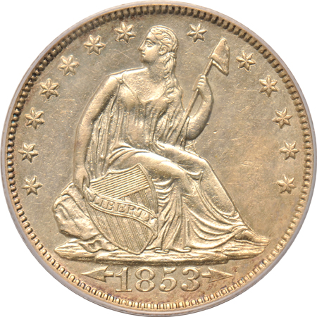 1853 and 1853-O, both Arrows and Rays PCGS AU-53