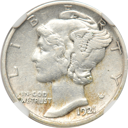 1921-D XF details/cleaned, and a 1942/41 AU details/cleaned, both NGC