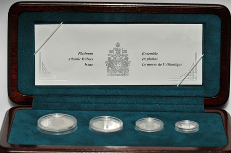 Canada - 2003 Walrus four-coin Platinum set, 365 issued.