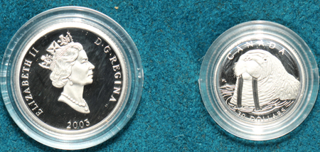 Canada - 2003 Walrus four-coin Platinum set, 365 issued.