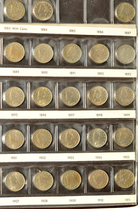 Nearly complete collection of Liberty nickels 