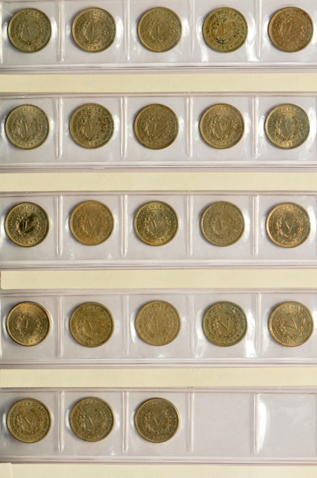 Nearly complete collection of Liberty nickels 