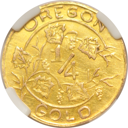 Three gold tokens certified MS-63 by NGC.