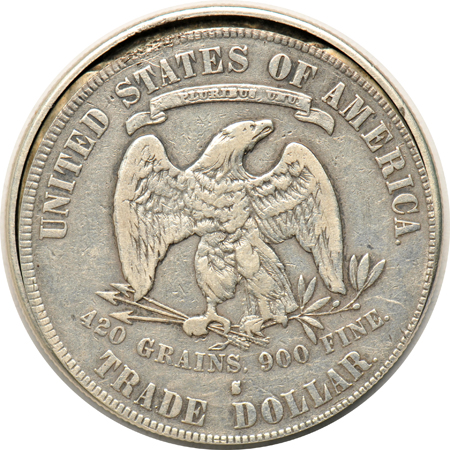 Trade dollar locket with photograph