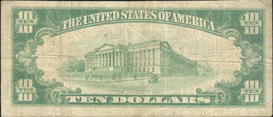 1929 $10 Type 1 - Mexico, MO Charter #2881 - F