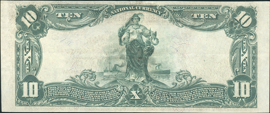 1902 $10 Blue Seal - Wheeling, WV Charter #5164 - XF