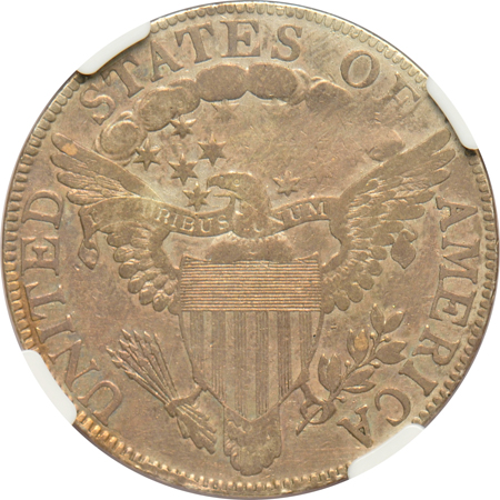 1806 Knob 6, Stem O-107 R.5 NGC VF details/cleaned