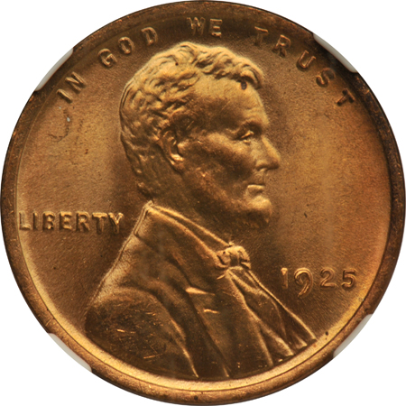 Four certified UNC Lincoln Wheat cents, all Red 