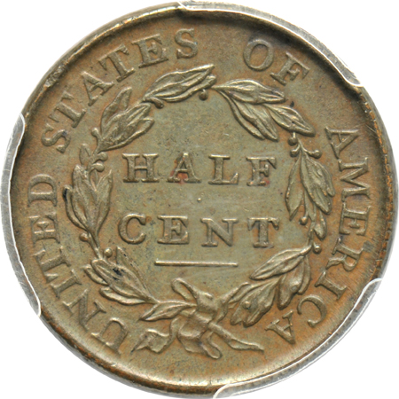 Five half-cents, as described