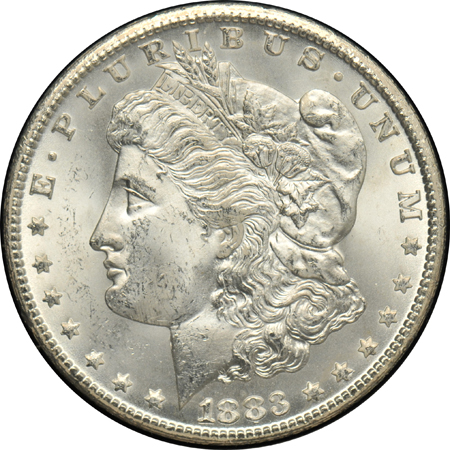 1880-CC GSA, and two 1883-CC GSA, all MS-63