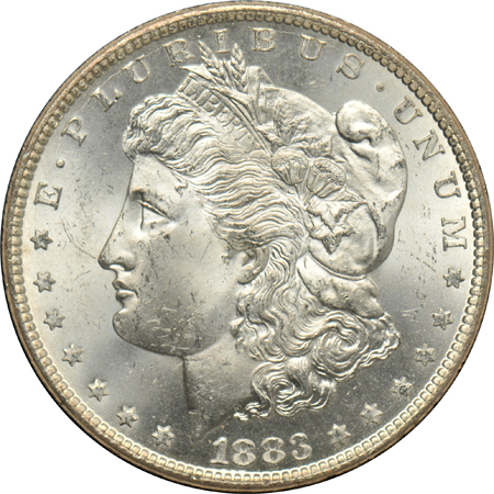 1880-CC GSA, and two 1883-CC GSA, all MS-63