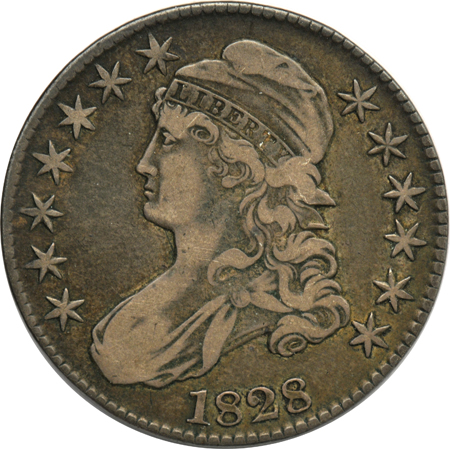 Five Bust half-dollars