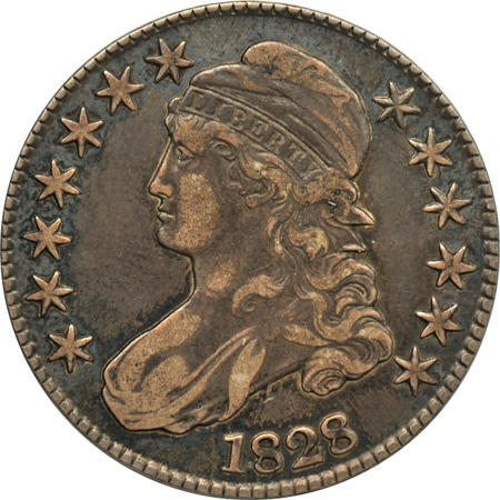 Five Bust half-dollars