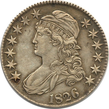 Five Bust half-dollars