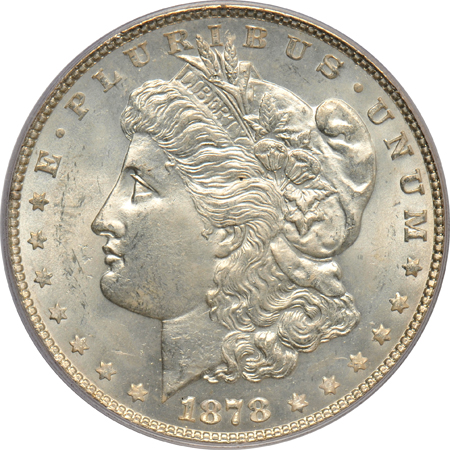Two 1878 7TF Reverse of 1878, one PCGS, one NGC, both MS-65