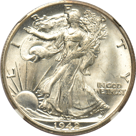 Collection of six UNC Walking Liberty half-dollars, all certified