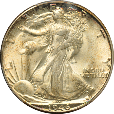 Collection of six UNC Walking Liberty half-dollars, all certified