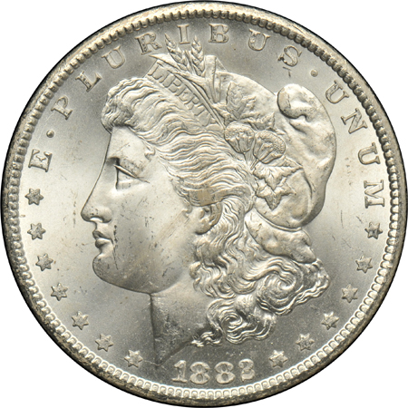 1882-CC GSA MS-65, and an 1884-CC GSA MS-65+, both NGC