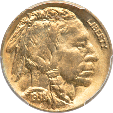 Nine 1938-D/D Buffalo PCGS MS-66