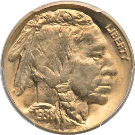Nine 1938-D/D Buffalo PCGS MS-66