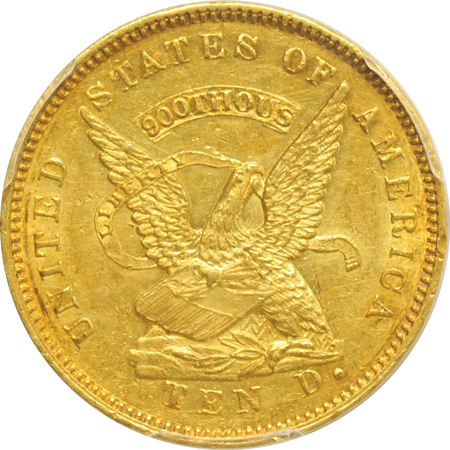 1853 900 $10 PCGS MS-61 CAC