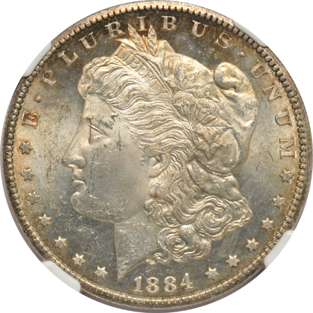 1882-CC NGC MS-63 DPL, 1883-CC PCGS MS-64+, and an 1884-CC NGC MS-64