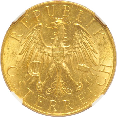 Austria - 1931 100S PL-63, and a 1931 25S MS-62, both NGC