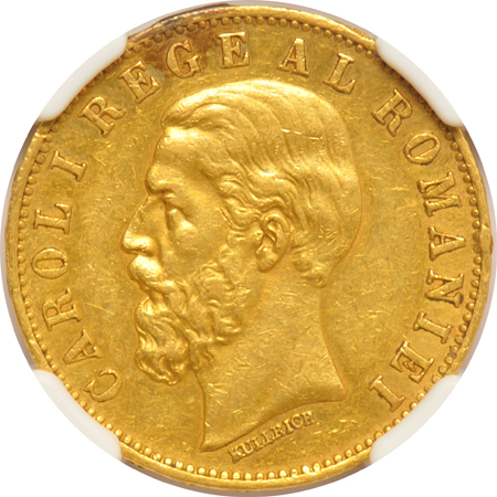 Multiple - 1874 Belgium 20F, 1883-B Romania 20L, and an 1899-J Germany 20M, all NGC