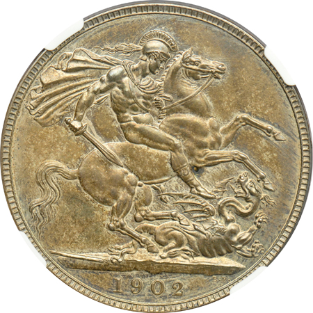 Great Britain - 1902 Crown NGC PR-63 Matte, plus a 1888 4P, 3P, 2P, and 1P Maundy NGC MS-64