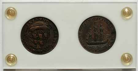 1794 and 1795 Talbot Allum and Lee Cents in Capital Plastics holder