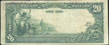 1902 $20 Blue Seal Date Back - National Stock Yards, IL Charter #9118 - VF