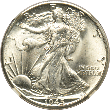 Five 1945-D, and five 1946-D, all ten NGC MS-65
