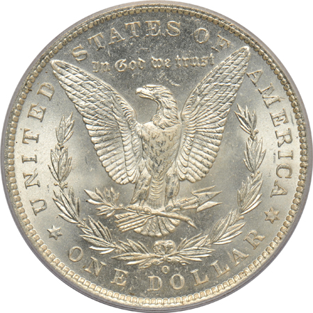1883-O MS-65, and an 1885-O MS-66, both PCGS CAC