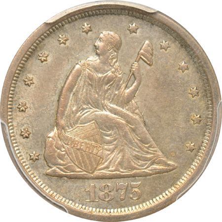 1875-S twenty-cent piece PCGS AU-55, and an 1878-S Trade dollar NGC XF-40