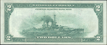 1918 $2 Philadelphia Battleship Fr# 754 - AU