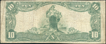 1902 $10 Blue Seal - Sandoval, IL Charter #9786 - F