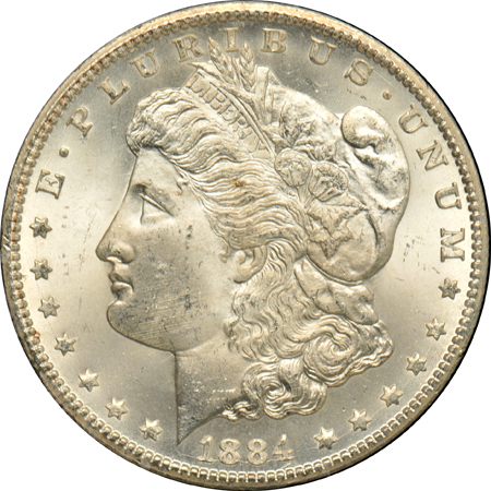 1881-CC GSA, and an 1884-CC GSA, both NGC MS-64+