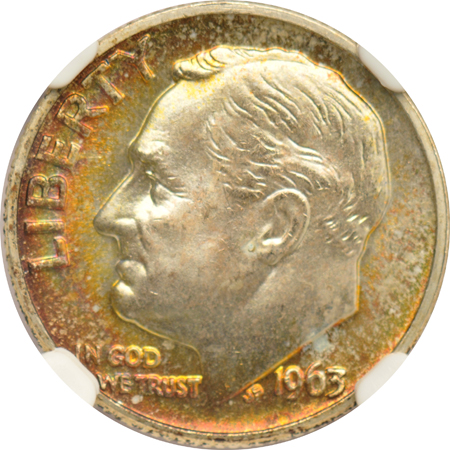 Nineteen Roosevelt dimes, all NGC certified.