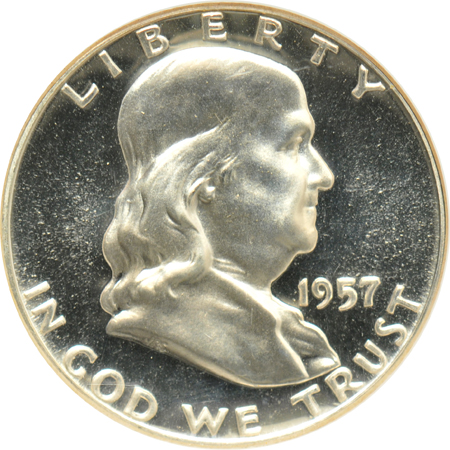 Six Proof Franklin half-dollars, all NGC PR-68 CAMEO