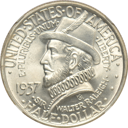 Four GEM silver commemorative half-dollars certified by NGC