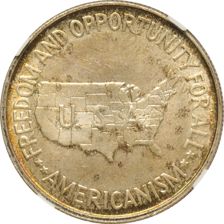 1923-S Monroe MS-62, and a 1951 Washington Carver MS-65, both NGC