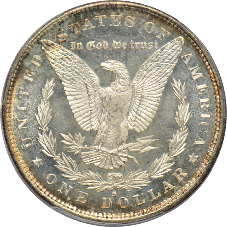 Four GEM Morgan silver dollars certified by PCGS