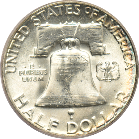 Nine UNC Franklin half-dollars certified by PCGS